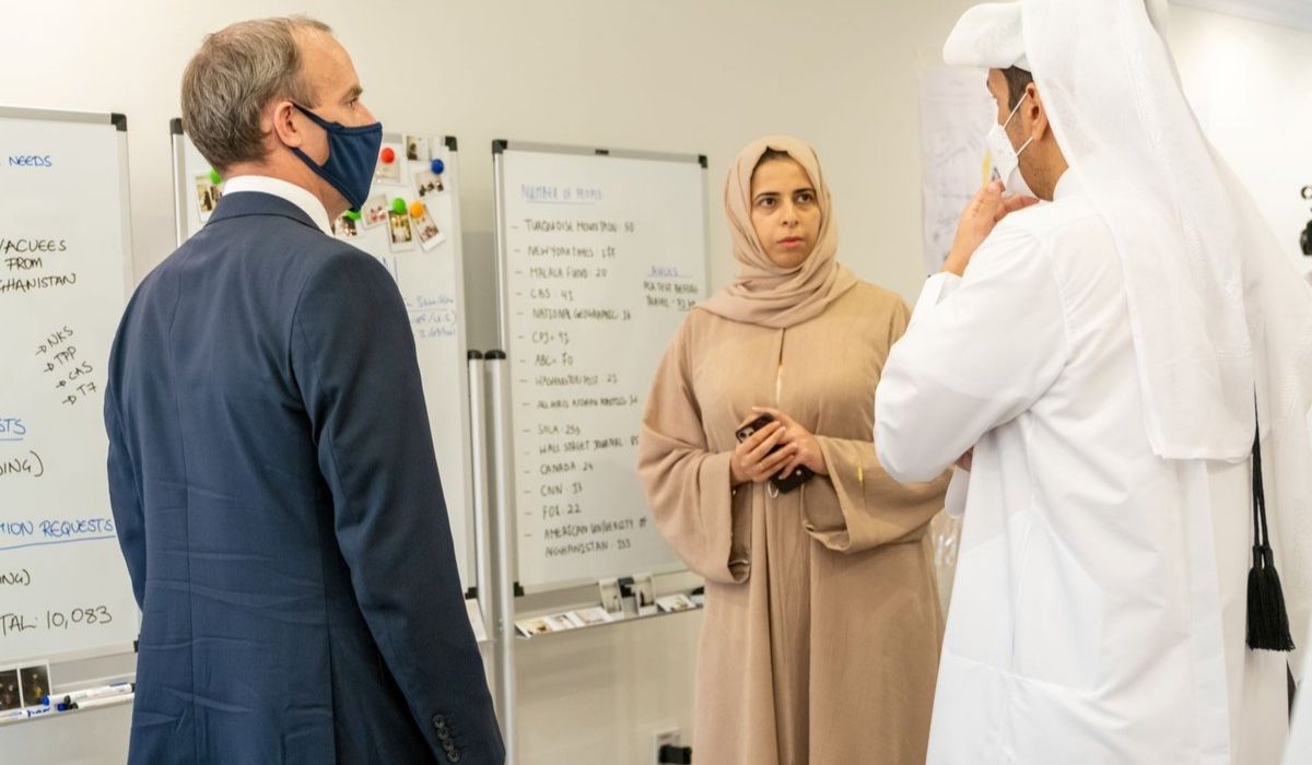 FM, UK Secretary of State for Foreign Visit Temporary Facilities Housing Afghan Citizens